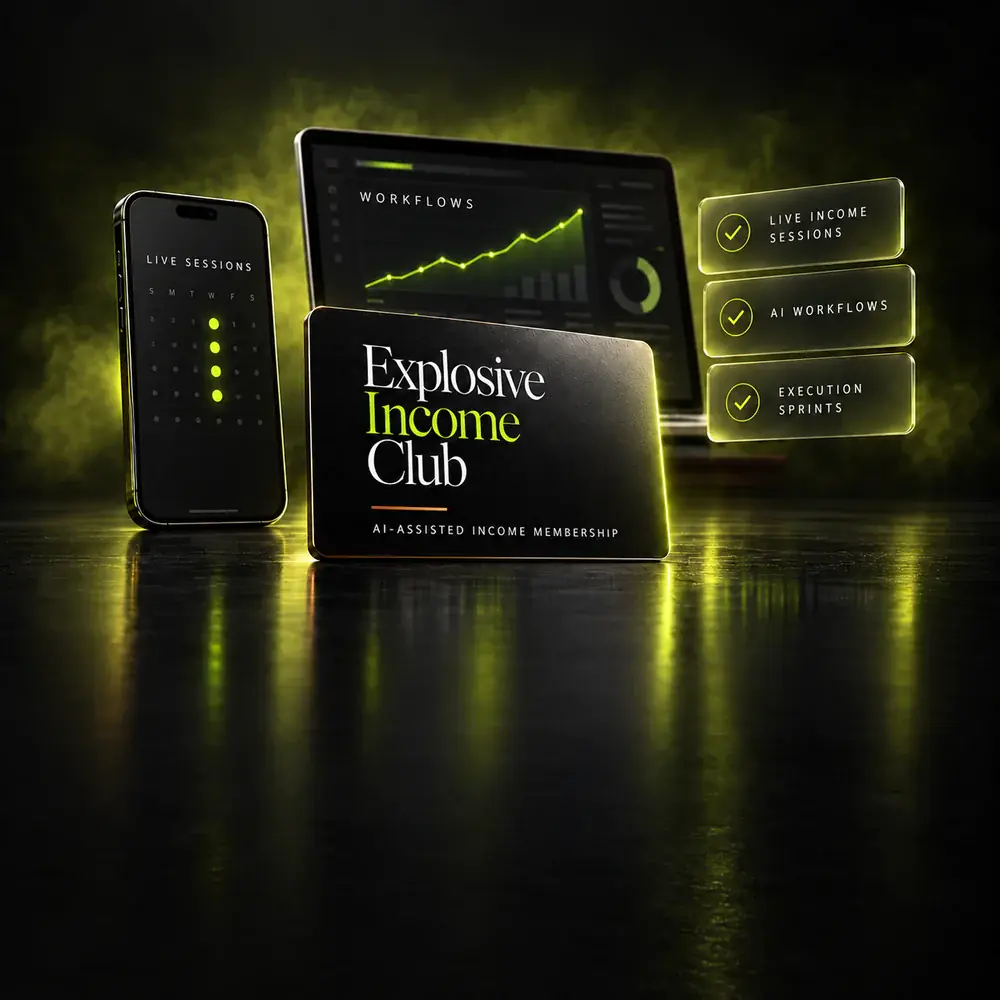 Explosive Income Club membership mockup