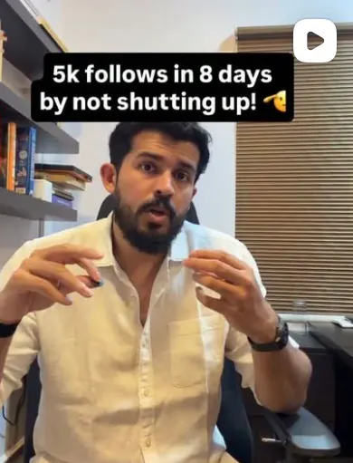 Swastik Nandakumar Instagram “5k follows in 8 days” reel